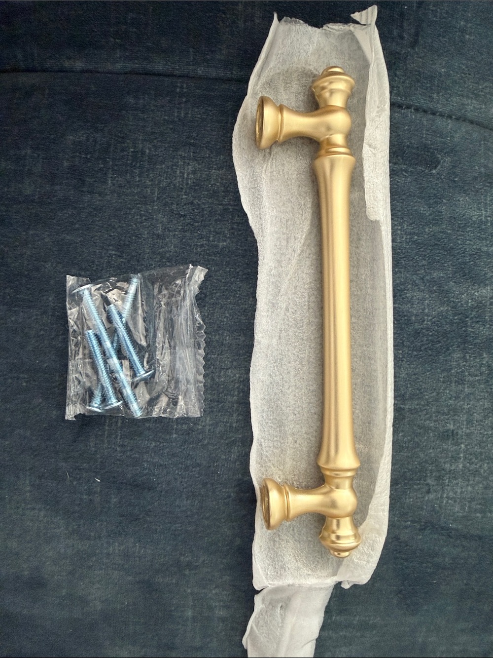 Gold Cabinet Drawer Pull Handle with Screws | 5 inch (10 pack)